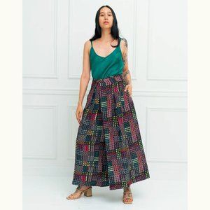 Rujuta Sheth Super Wide Leg Frida Pant - Night Rubix Print
